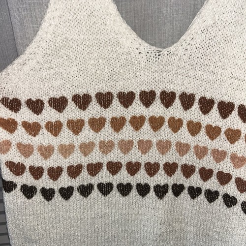 Camiseta sin mangas suéter sinceramente Jules recortada sin mangas corazón marfil talla XS - Imagen 2 de 9
