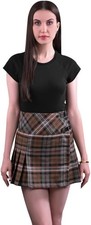 Scottish Mini Kilt for Women, P.V Tartan Plaid Skirts for Women