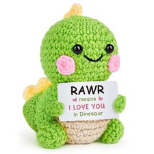 Giftasy Handmade Crochet Dinosaur Gift  Cute Romantic Gift for Him or Her, Bo...