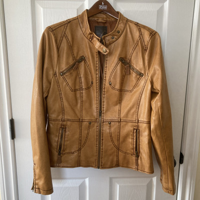 Frida G London Women s Faux Leather Moro Jacket Size M/L