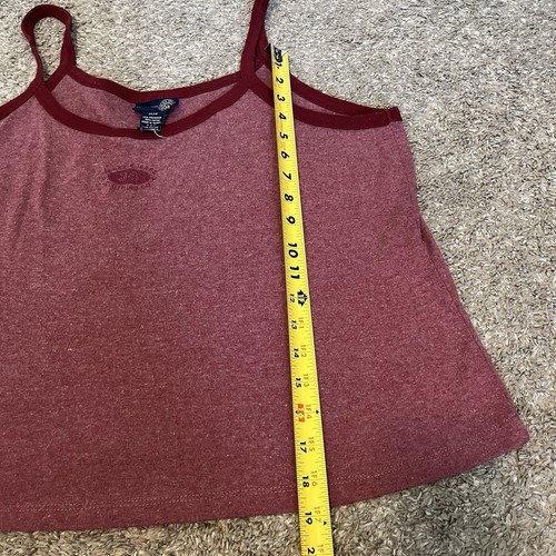 VTG Y2k 90s Venezia Tank Top Blouse Women 14/16 Red Grunge Boho Beach - Picture 5 of 6