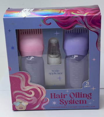2 PK Hair Root Comb Bottles 6oz. Each and 1 Scalp Roller & Manual NEW