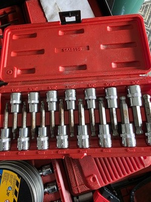 Mac tools 15 piece hex bit set 3/8 drive SXAB15B metric and SAE