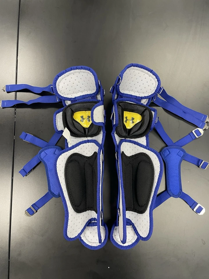 安德玛棒球护腿捕手/Umpire成人蓝色护腿 — 第 4/4 张图片