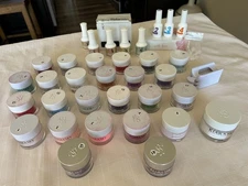 Professional Nail Dip Powders 38 Jars, Liquid Essentials Kit, Kiara Sky,Preowned