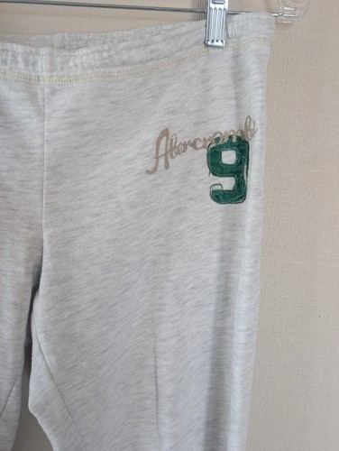 Vintage Y2K Abercrombie & Fitch Jogginghose XS grau meliert Preppy Logo Sweatpants - Bild 2 von 12