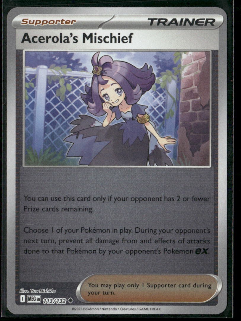 ACEROLA'S MISCHIEF UC 180/217 ASCENDED HEROES POKEMON Reverse Holo NM/M