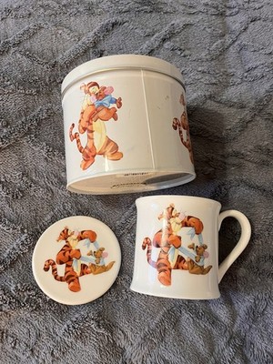 Disney Store Exklusives Blechbecher & Untersetzer Geschenkset - Tigger & Roo/Winnie Puuh
