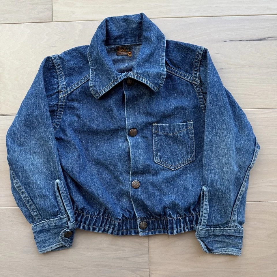Chaqueta de Colección Dickies Denim Ribete Niño Pequeño Azul Años 40 Hecha en EE. UU. Foto 2 de 4
