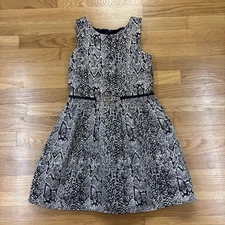 Girls Amy's Closet Dress Size 14 Black Silver Gold Metallic Party Formal