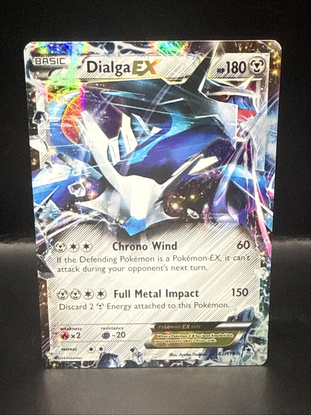 Pokemon TCG Dialga EX 62/119 XY-Phantom Forces Holo Ultra Rare NM Card