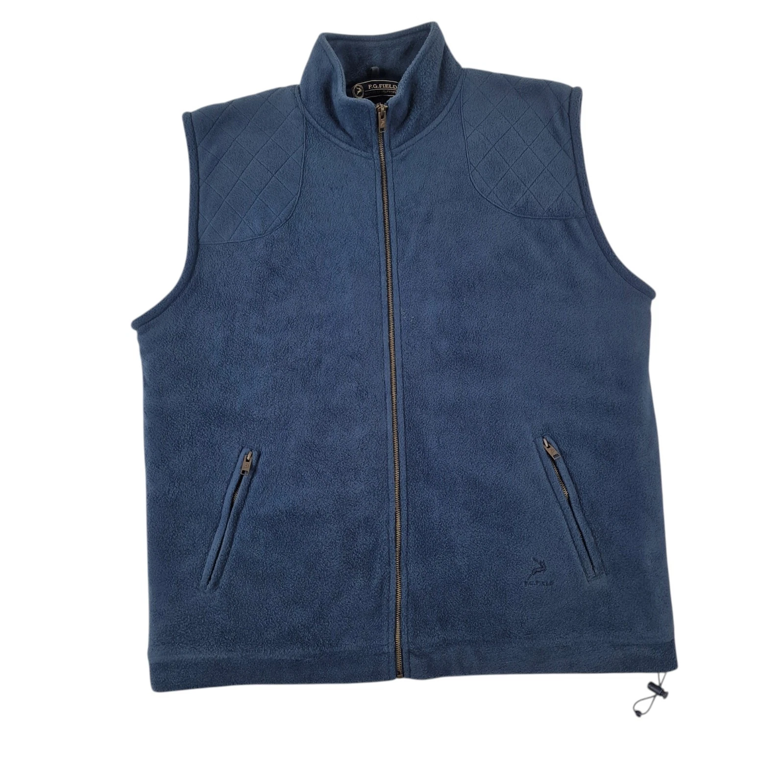 PG Field Fleece Gilet Vest Jacket Mens XL Blue Thick Quilted Lining Warm Outdoor