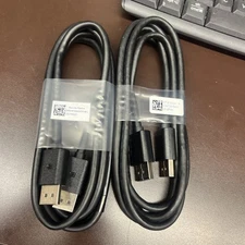 LOT OF 2- Displayport to Display Port Cable DP Male to Male Cord 4K HD- 3 Feet