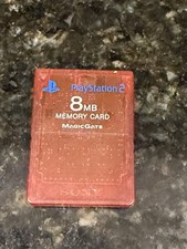Sony Playstation 2 PS2 8mb MEMORY CARD Official MagicGate SCPH-10020 RED B