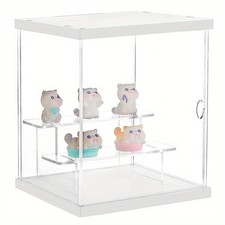 1set 3-Tier Transparent Acrylic Minifigures Display Case Dustproof Case