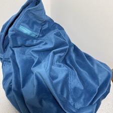 EMMandSOPHIE Kids & Teens Stuffed Animal Storage Bean Bag Chair, Blue Corduroy