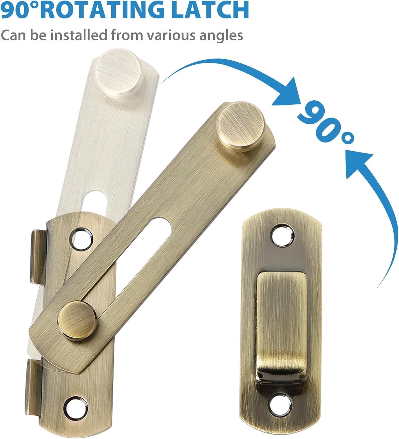 4 inch Flip Latch Gate Latches, Safety Door Lock for Barn Wood Fence Sliding ...