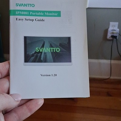 SVANTTO IPM001 10.1in Portable LCD Monitor 1280x800 USB-C/Mini HDMI White