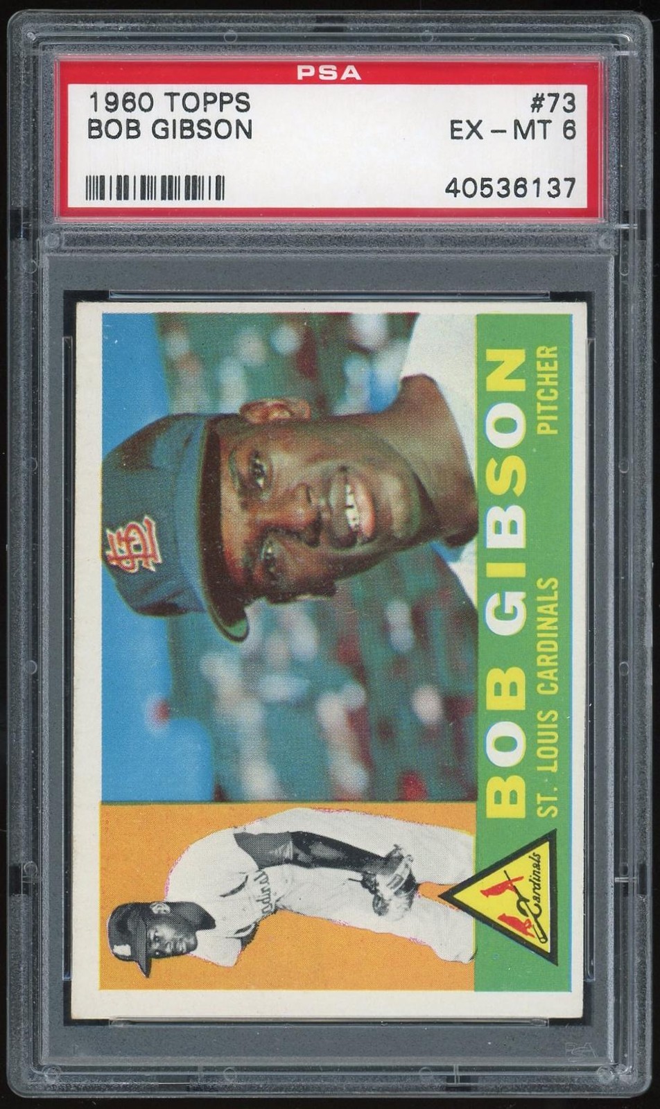 1960 Topps #73 Bob Gibson PSA 6 *6137