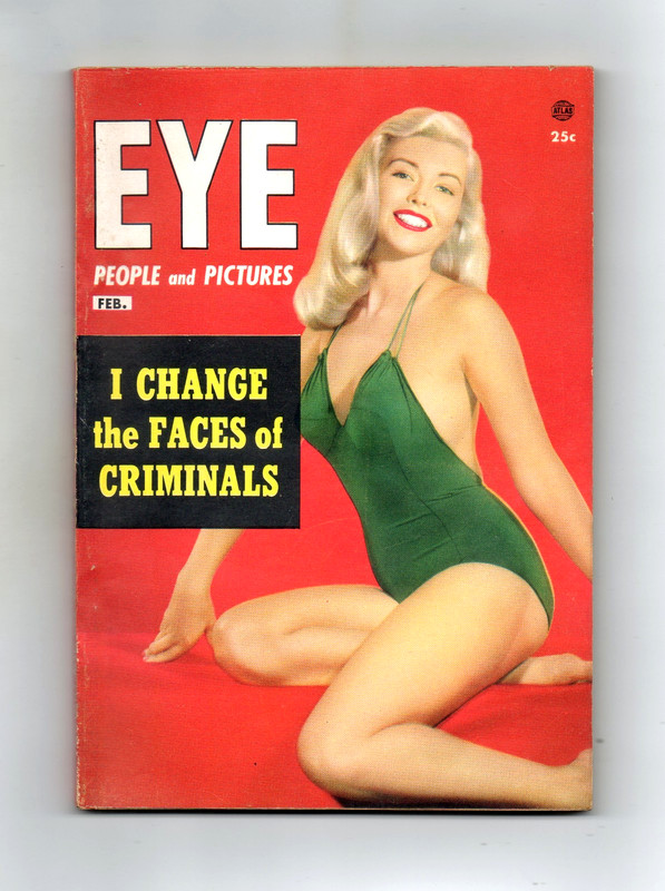 EYE MAGAZINE FEB. 1955.  DIANE WEBBER (10 PAGES), LYNN LAMPERT, JAN STERLING.