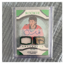 Upper Deck Artifacts Josh Norris Rookie Auto Patch #174 /45