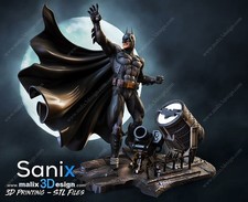 Batman and Bat Signal V2  Customizable 3D Printed Painted or Unpainted 