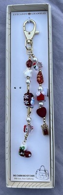 EYE CANDY Los Angeles Christmas Themed Keychain Purse Bag Charm