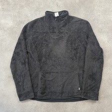 The North Face Jumper Womens XL Vintage Quarter Zip Fleece Sweatshirt, Black