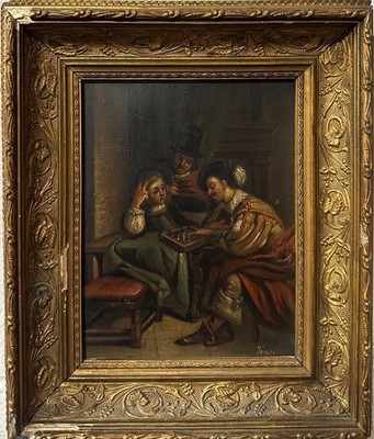 Nach David Teniers: Die jüngere Tavernenszene, Öl auf Cooper, signiert