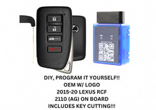 Diy Oem Bundle For Lexus Rc-f Smart Key Hyq14fba Includes Key Cutting