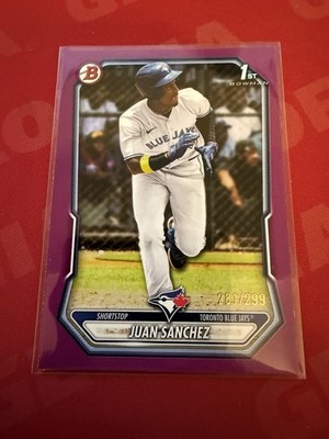 2026 Topps Bowman Juan Sanchez #BP-25 1st Bowman Purple /299 Blue Jays