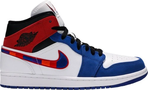 Jordan 1 Mid Multicolored Swoosh