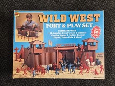 Vintage Toy, The Wild West Fort And Playset. Made In USA By Toy Street For Ages