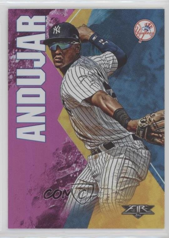 2019 Topps Fire Magenta 5/25 Miguel Andujar #180 v1x
