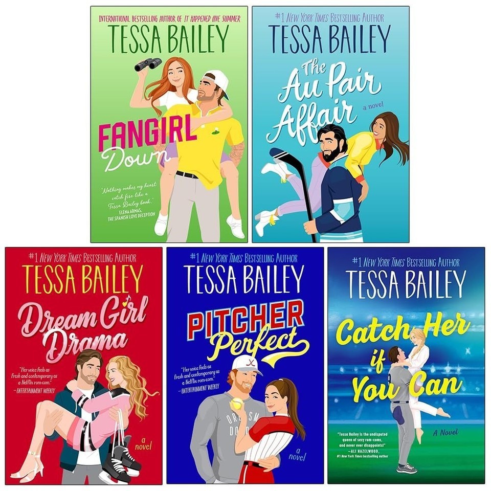 Big Shots Series 5 Books Collection Set By Tessa Bailey Dream Girl Drama,Fangirl