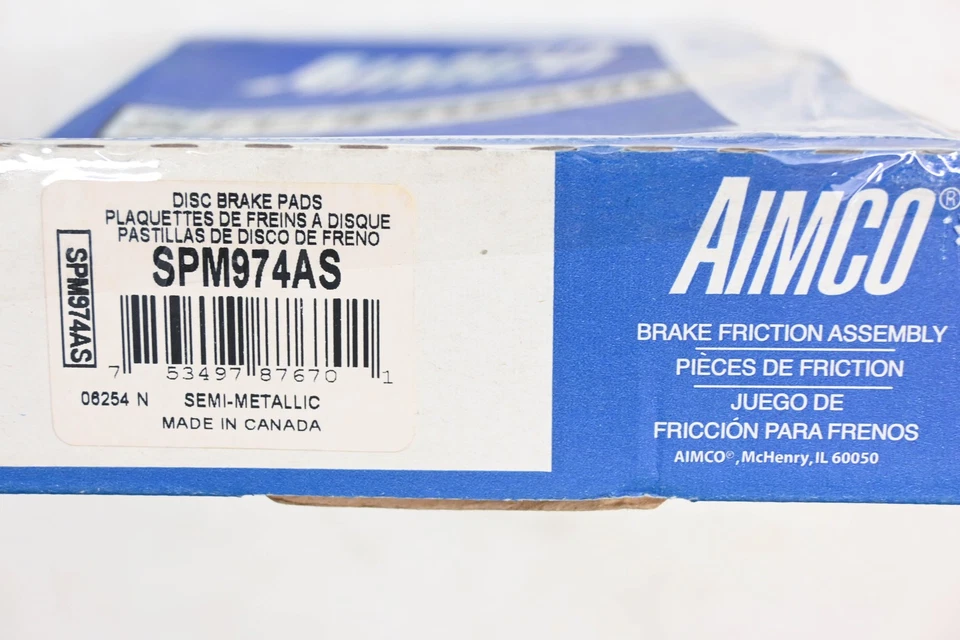 Aimco SPM974AS Semi Metallic Disc Brake Pad Kit NOS - Image 3 of 3