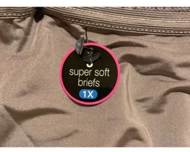 NWT Briefs Panties RENE ROFE 3 Pairs (Taupe Gray Black) Super Soft Briefs NWT 1X - Image 2 of 4