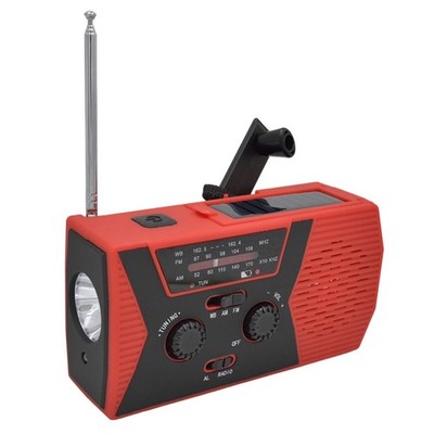 Multi-function Radio Hand Crank Flashlight Camping Survival LED Reading Light