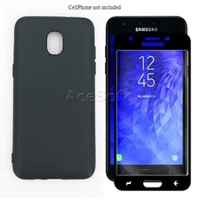 [Black Frame] Screen Protector TPU Case Cover for Samsung Galaxy J3 V 2018 J337V