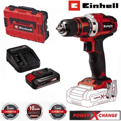 Einhell Bohrschrauber TE-CD 18/40 Li- 18 V, 40 Nm Akku 2.5 Ah, Ladegerät, Koffe