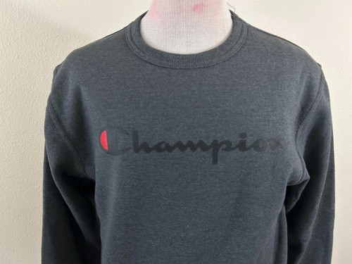 Champion sweatshirt size XS OR S NEW long sleeve mens logo gray black blue - Picture 4 of 11