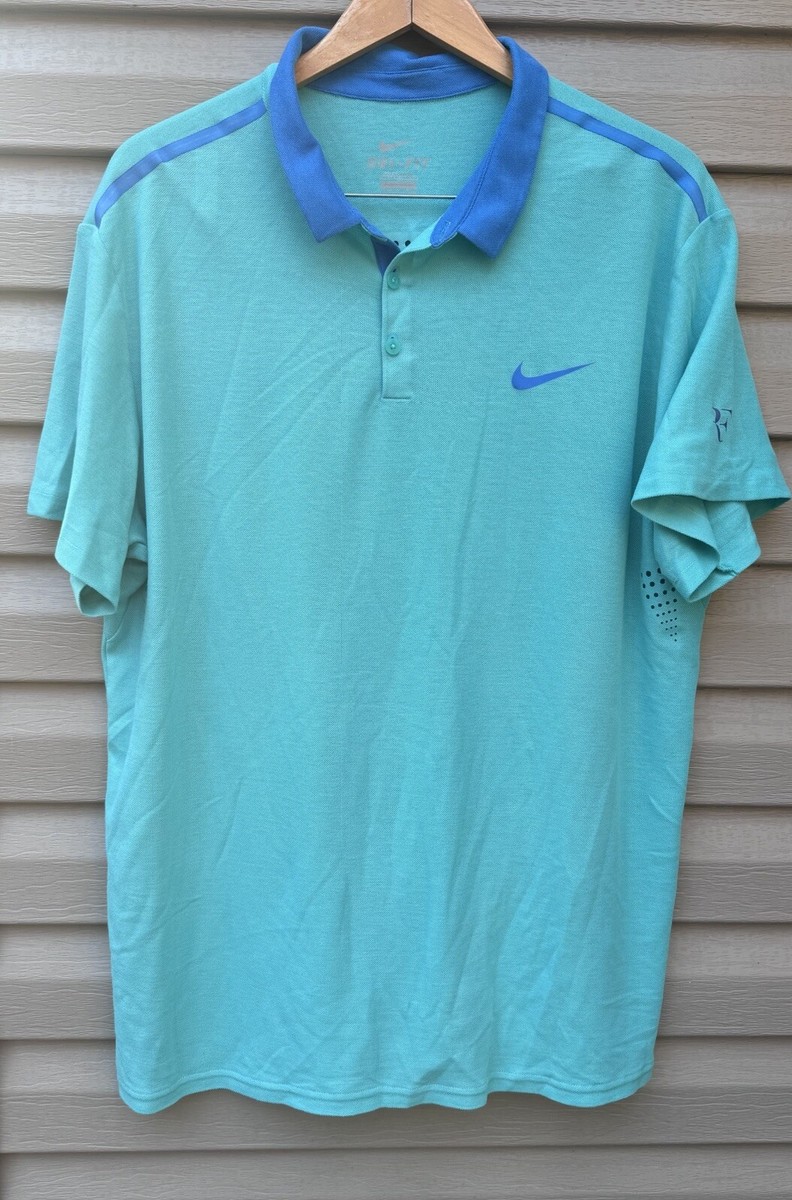 Nike Roger Federer RF 2014 US Open NYC Tennis Polo Shirt 2XL
