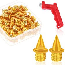 JULMELON 1/4 Inch Steel Track Spikes60pcs Track Spikes with Spike Wrench for ...