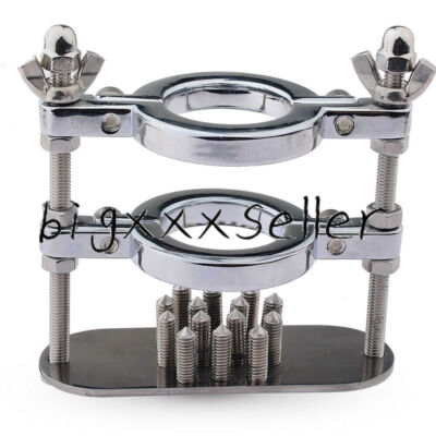 Spiked CBT Ball Stretcher Testicle Pulling Down Scrotum Clamp Chastity Device