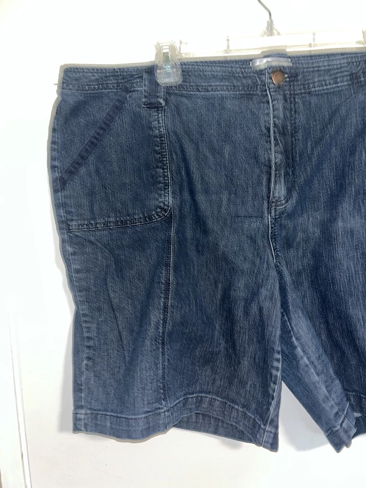 Pantalones Cortos Bermudas Pantalones Cortos Mujer CJ Banks Christopher Banks Azul Denim Talla 24W Foto 3 de 4