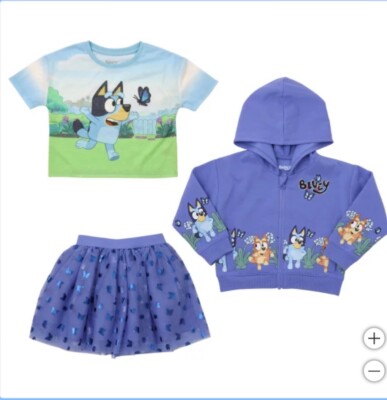 Bluey Character Kids' 3-piece Tutu Set/ or Minnie