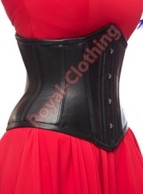 Underbust Boned Waist Corset Shaper Women Steel Lace Up  Bustier Cincher