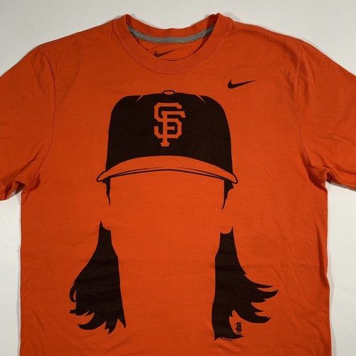 Nike Tim Lincecum Head Silhouette San Francisco SF Giants T-Shirt Mens Large