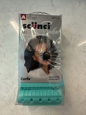 Vintage Scunci Salon Plastic Magnetic Rollers Curlers 12 pc Teal 18508-A New