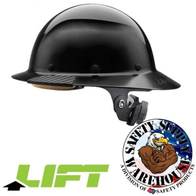 Lift Safety Dax Fiber Full Brim Hard Hat Black HDF-15KG